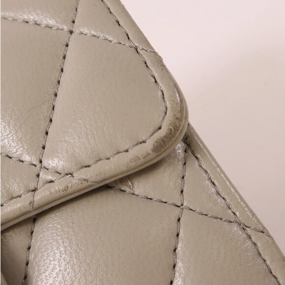 CHANEL CC GHW Wallet Lambskin Leather Grey - Picture 16 of 16